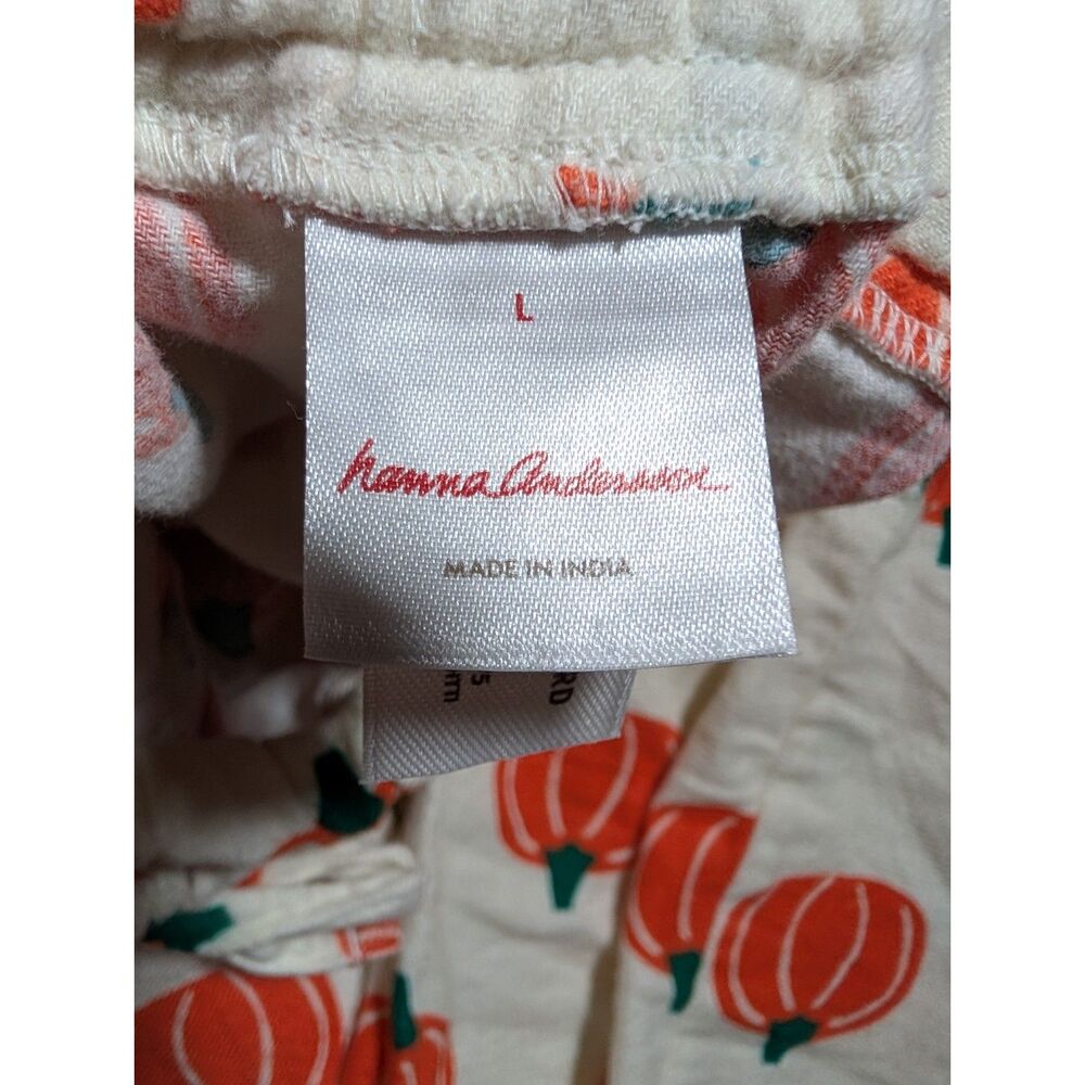 Hanna Andersson Pumpkin Pajama Set Women’s XL Top L Pants Halloween Fall